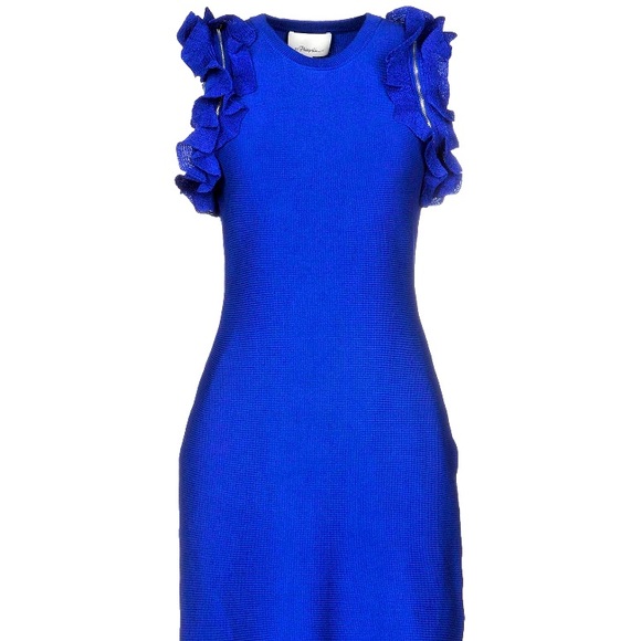 3.1 Phillip Lim Zip-Trim Ruffle Sleeve Dress - Picture 2 of 5